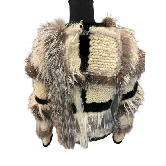 Vintage Adam Jones Paris Runway Wool And Fur Jacket - Rare Luxury! - Picture 3 of 16